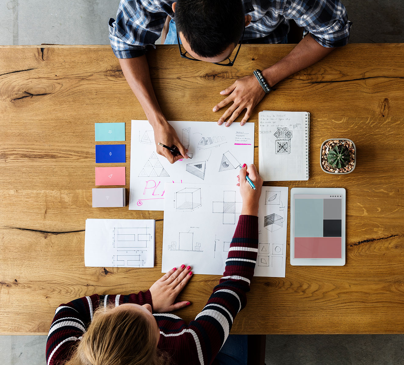 hands-writing-drawing-on-idea-paper-working-2023-11-27-05-27-38-utc